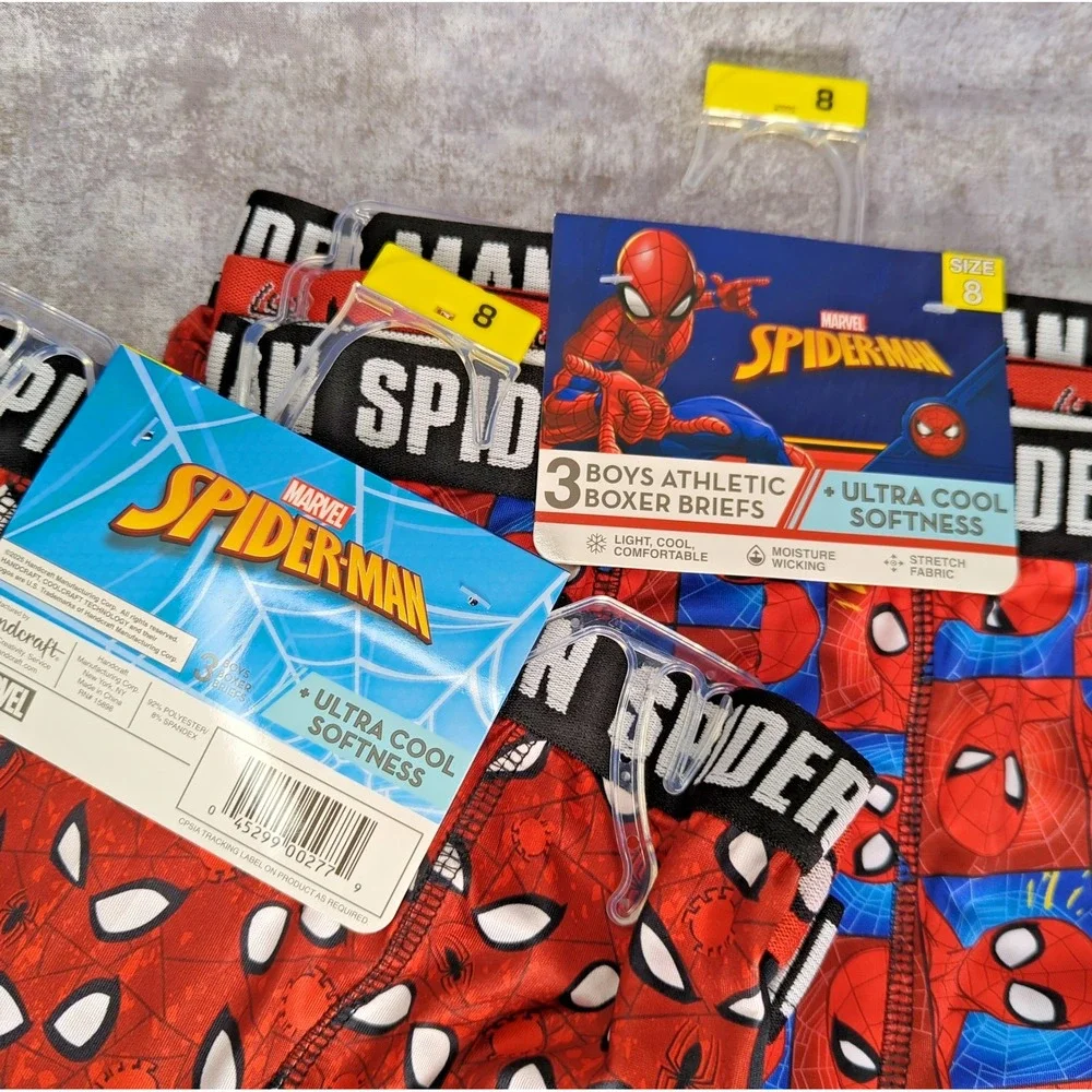 Marvel Spider-Man Boxer Briefs Size 8 (6 total boxers)